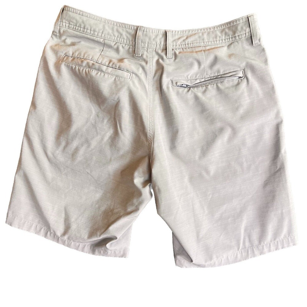 Nordstrom Shop Shorts Men's Size 31 W Flat Front Regular Fit‎ Casual Gray Chinos